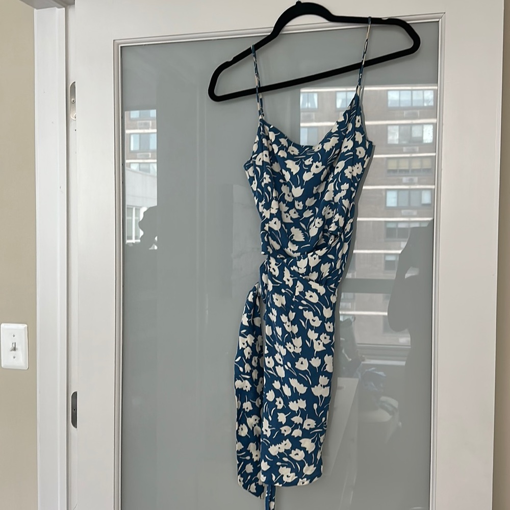 Reformation dress wrap blue floral 6